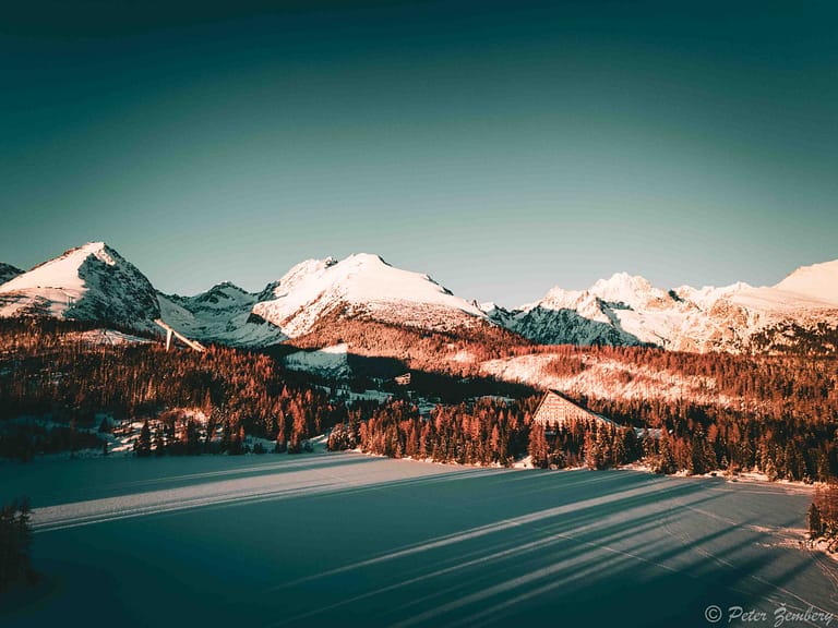 Štrbské pleso (aerial)